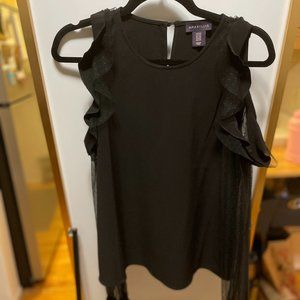 Fun cutout shirt with sheer sleeves